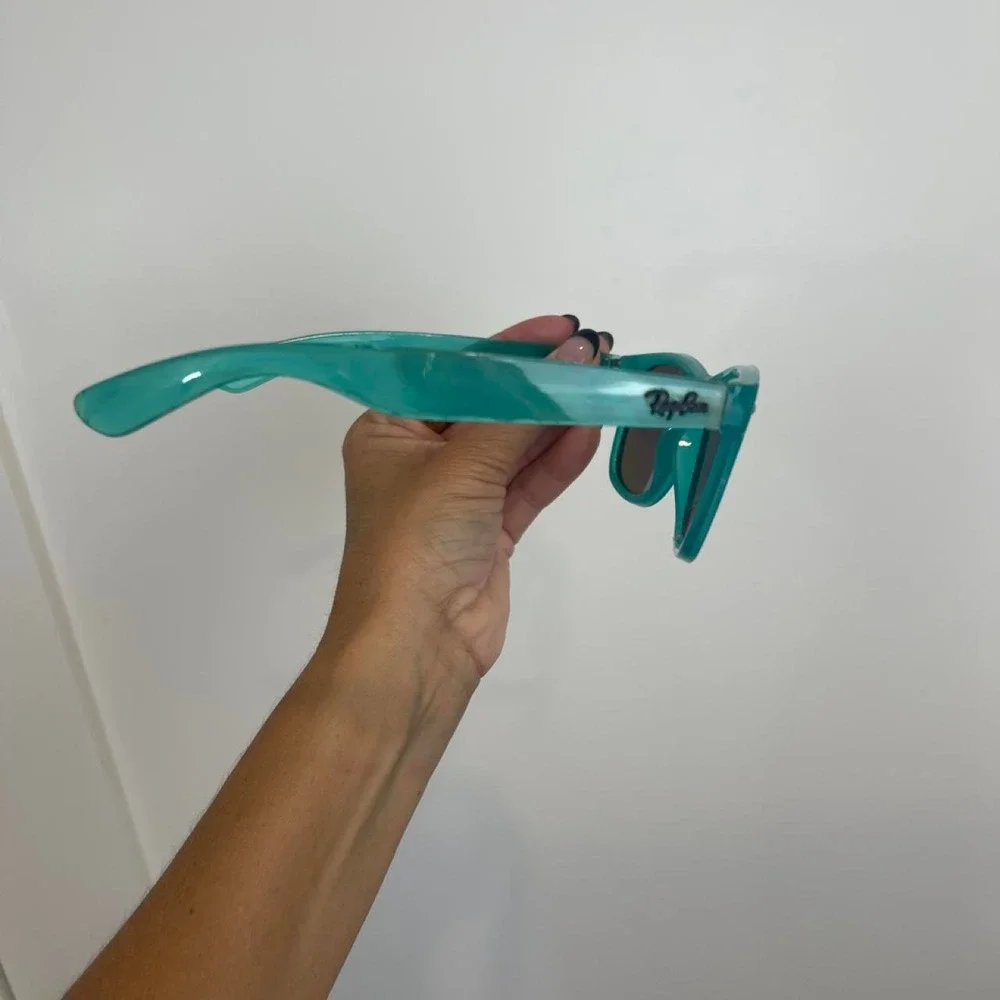 Ray-Ban Turquoise Blue Mirrored Wayfarer Sunglasses